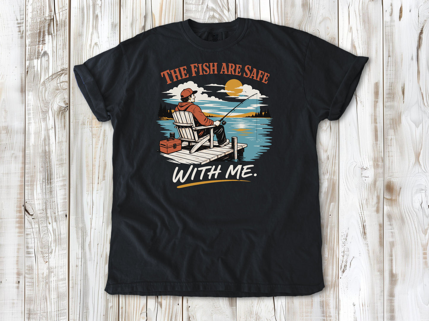 The Fish Are Safe With Me Tee