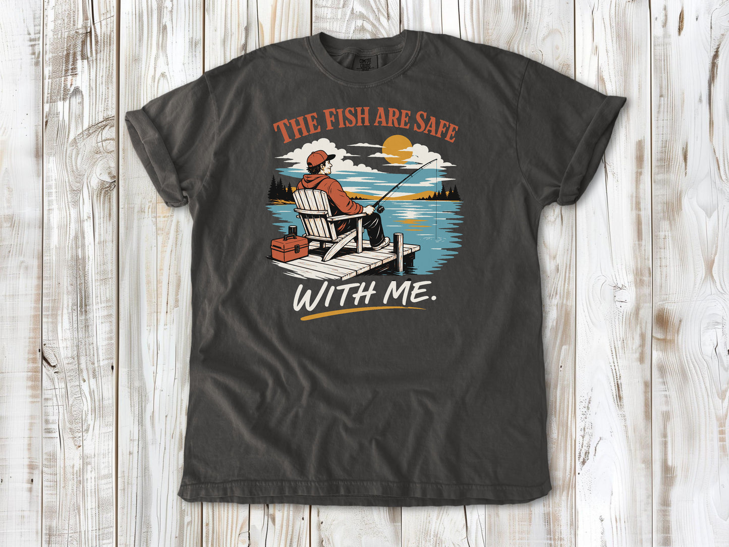 The Fish Are Safe With Me Tee