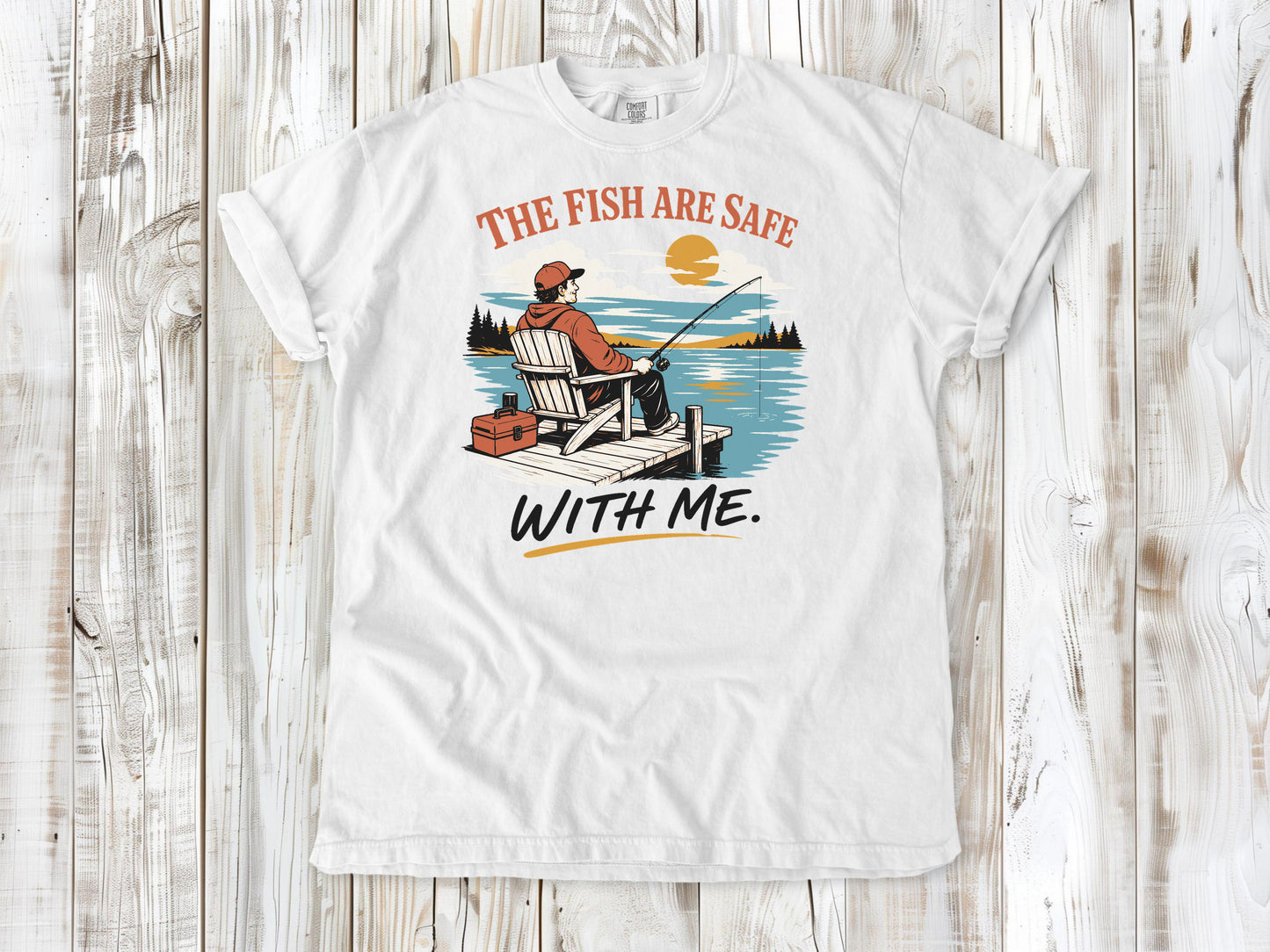 The Fish Are Safe With Me Tee