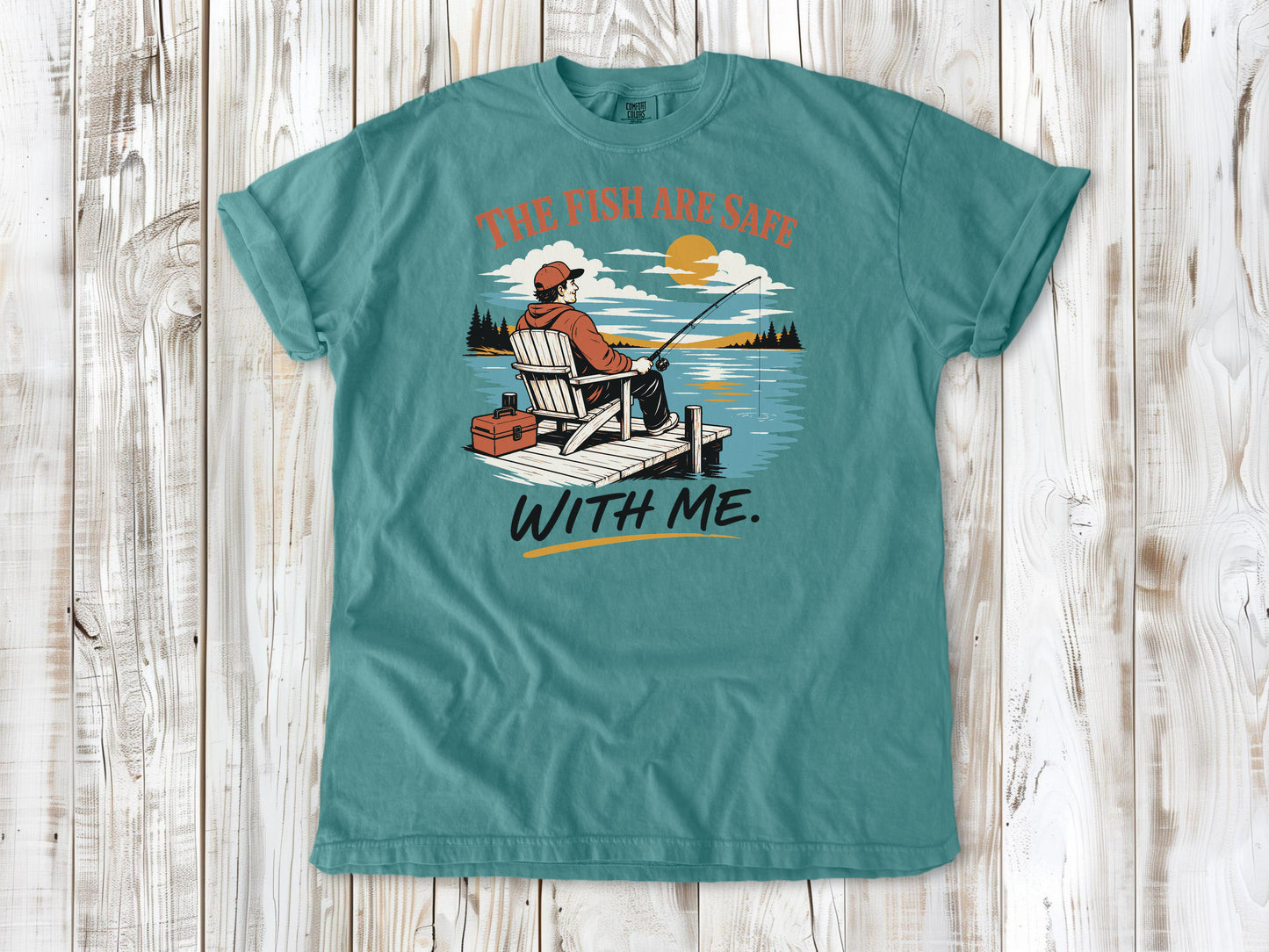 The Fish Are Safe With Me Tee