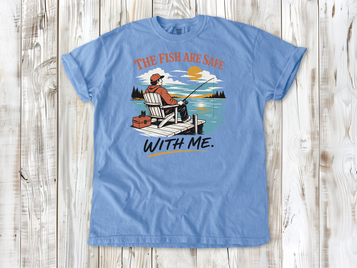 The Fish Are Safe With Me Tee