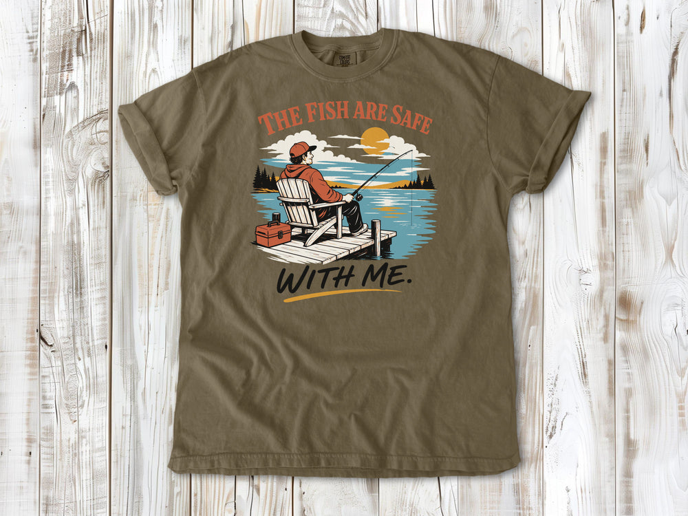The Fish Are Safe With Me Tee