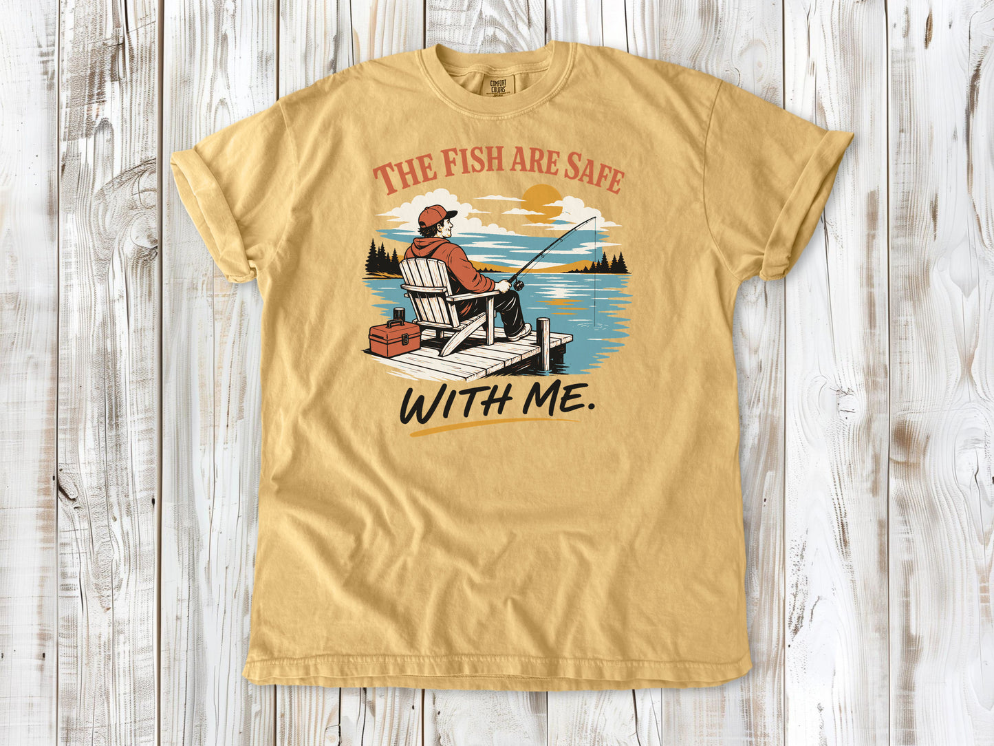 The Fish Are Safe With Me Tee
